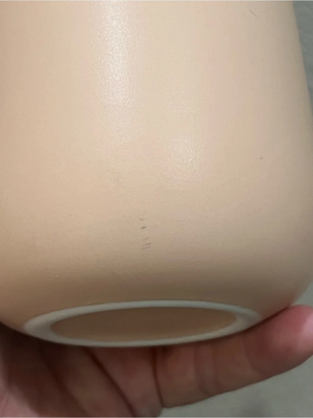 Waterdrop Porcelain Cups Set of 2-13 oz Pastel Orange Sleek Double Walled